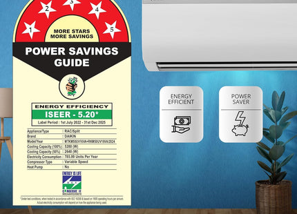 Daikin 1.5 Ton 5 Star Inverter Split AC (Copper, PM 2.5 Filter, MTKM50U, White)