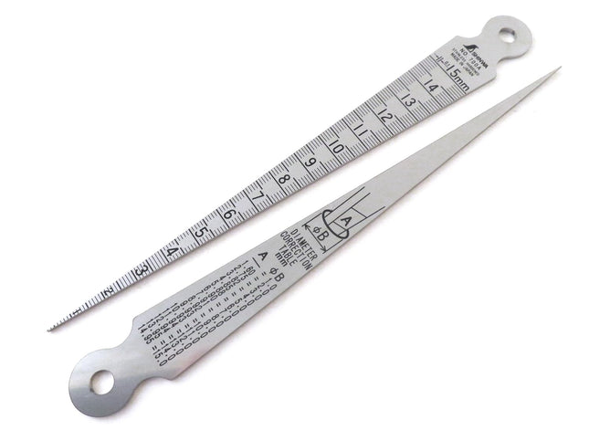 MODEL-SHINWA 15MM TAPER SCALE STAINLESS STEEL