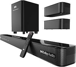 GOBOULT Newly Launched X625 5.1ch Dolby Digital 625W Bluetooth Soundbar with Down-Firing Subwoofer Surround Sound Home Theatre, Dedicated DSP, USB/HDMI/AUX & Optical Fiber Connectivity Speaker for TV