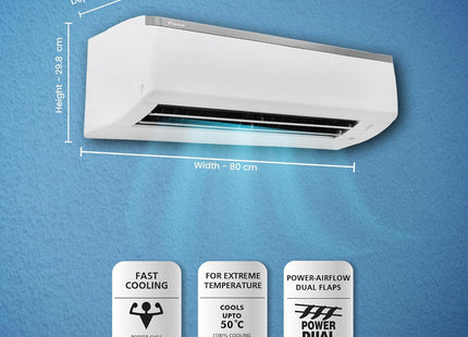 Daikin 0.8 Ton 3 Star, Fixed Speed Split AC (Copper, PM 2.5 Filter, 2022 Model, FTL28U, White)