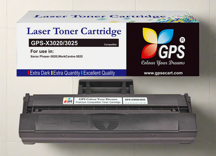 GPS Cartridge 3025 Black Phaser 3020 WorkCentre 3025 Toner Cartridges for Xerox 3020 WC3025 Laser Printer (1pack)