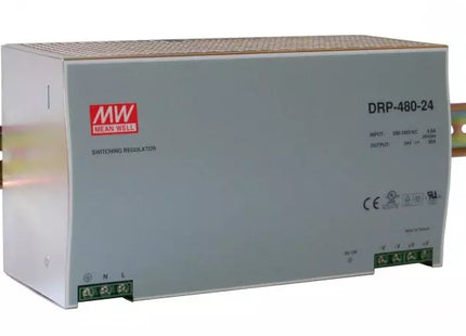 MODEL-POWER SUPPLY SWITCH MODE MAKE MEANWELL DRP-480 24 INPUT 230 VAC OUTPUT 24VDC