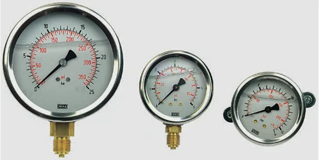 MODEL-HYDRAULIC PRESSURE GAUGE ANALOG METER VERTICAL MOUNTING RANGE 0-400 KGS DIAL 65MM 1/4 BSP MAKE WIKA