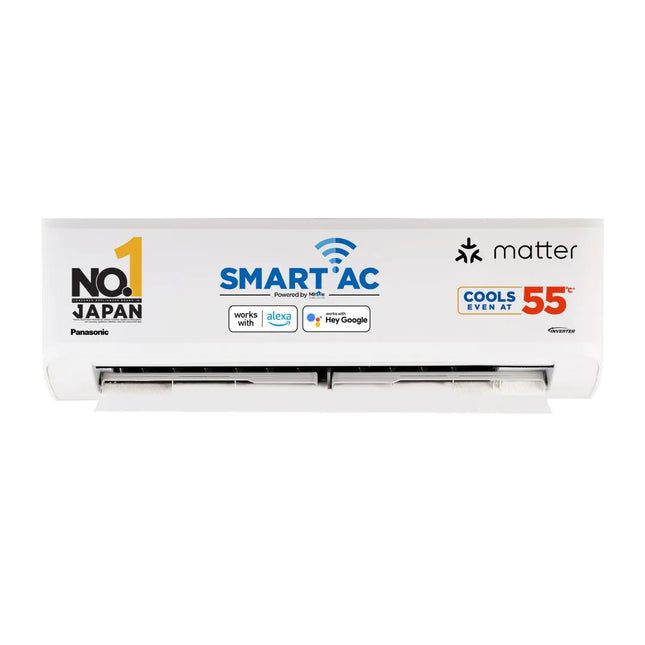 Panasonic 2025 Model 1.5 Ton 3 Star Split Inverter AC with Wi-fi Connect - White  (CS-SU18AKY3W/CU-SU18AKY3W, Copper Condenser)