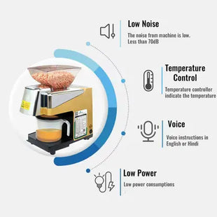 SEEDS2OIL Comfort Oil Machine Fully Automatic Cold Press Oil Extraction Machine 600 W Food Processor  (Gold)