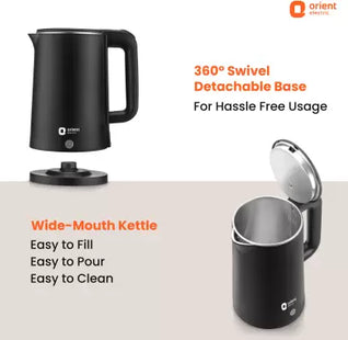 Orient Electric EKDH15BP Durahot Cool Touch Electric Kettle  (1.5 L, Black)