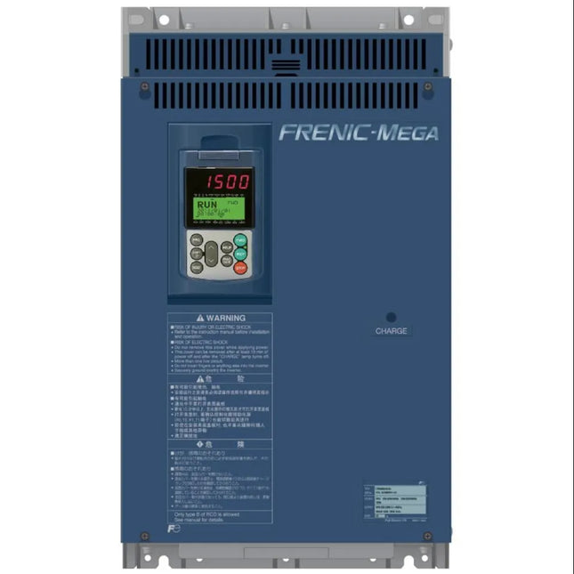 MODEL-  AC DRIVE MEGA FRN55F1S-4A FUJI ELECTRIC JAPAN MAKE FRENIC MEGA SERIES 55KW 3 PHASE 400V 105 AMPS (75HP) NEW P.NO-55KW AC DRIVE MEGA SERIES HD FRN 55 G1S 4-A 3 PHASE 400V AC