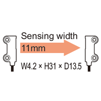 MODEL-FT-A11 FIBER THRU WIDE BEAM