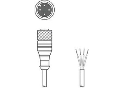 50104572 - K-D M12A-4P-5m-FAB - LEUZE