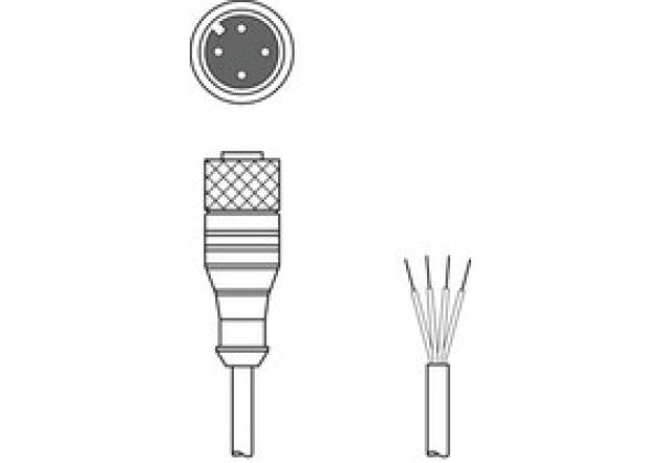 50104572 - K-D M12A-4P-5m-FAB - LEUZE