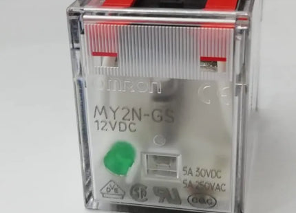GLASS RELAY 8 PIN WITH BASE 12 VDC MY2N 12 VDC