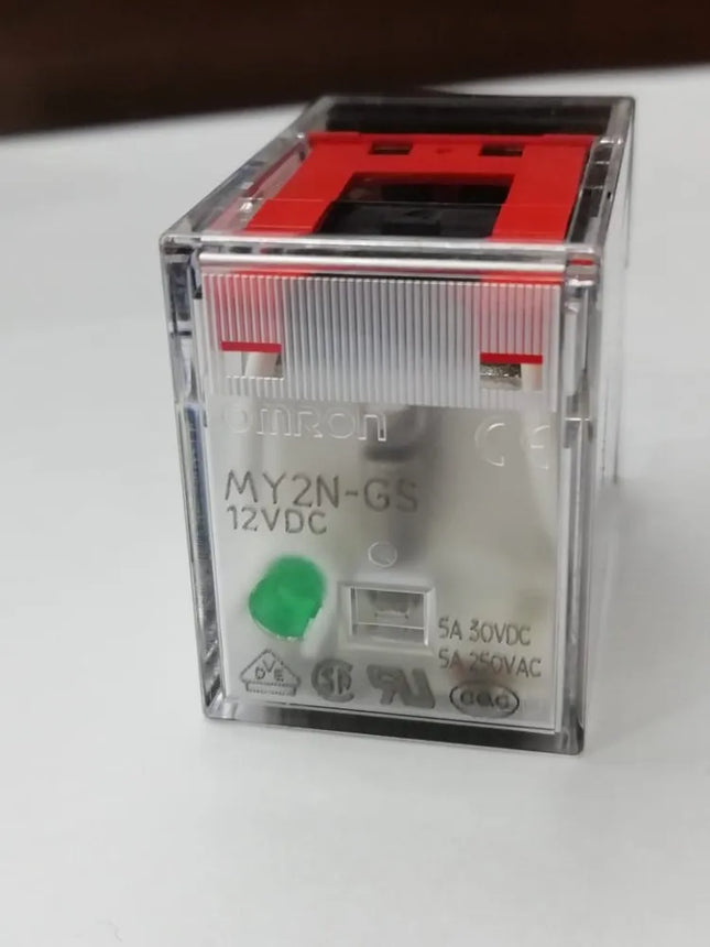 GLASS RELAY 8 PIN WITH BASE 12 VDC MY2N 12 VDC