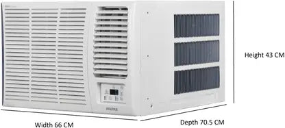 Voltas 2023 Model 1.5 Ton 5 Star Window Inverter AC - White  (185V Vertis Elite(4011469), Copper Condenser)