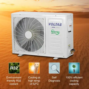 Voltas 2023 Model 2 Ton 3 Star Split Inverter AC - White  (243V Vectra Elegant(4503454), Copper Condenser)
