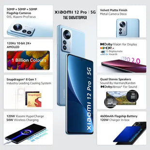 Xiaomi 12 Pro 5G (Couture Blue, 256 GB)  (8 GB RAM)