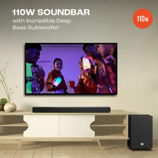 JBL Cinema SB240 2.1 with Remote, 110 W Bluetooth Soundbar  (Black, Stereo Channel)