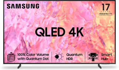 SAMSUNG 138 cm (55 inch) QLED Ultra HD (4K) Smart Tizen TV with Quantum Processor Lite 4K | 100% Color Volume with Quantum Dot | Quantum HDR