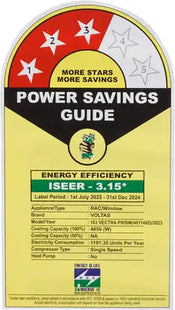 Voltas 1.5 Ton 3 Star Window AC - White  (183 Vectra Prism (4011482), Copper Condenser)
