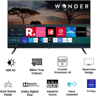 SAMSUNG Crystal 4K Neo Series 138 cm (55 inch) Ultra HD (4K) LED Smart Tizen TV with Voice Search  (UA55AUE65AKXXL)