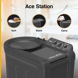 Whirlpool 7 kg 5 Star with Ace Wash Station, 1400 RPM Speed and Rust Proof Semi Automatic Top Load Washing Machine Grey  (MAGIC CLEAN 7.0 GREY DAZZLE (5YR))