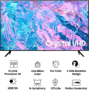 SAMSUNG Crystal 4K iSmart Series 163 cm (65 inch) Ultra HD (4K) LED Smart Tizen TV with with Crystal Processor 4K | PurColor | One Billion Color | HDR 10+ Support