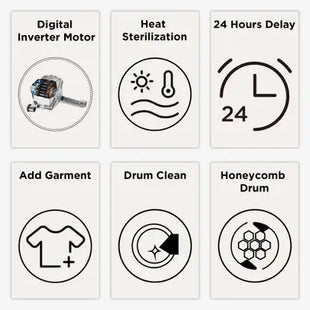 TCL 8.5 kg Digital Inverter Motor 1400 RPM Fully Automatic Front Load Washing Machine with In-built Heater White  (TWF85-P6S)