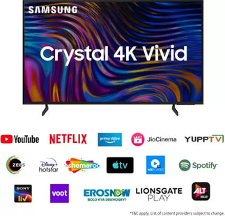 SAMSUNG New D Series Brighter Crystal 4K Vivid (2024 Edition) 138 cm (55 inch) Ultra HD (4K) LED Smart Tizen TV with 4K Upscaling