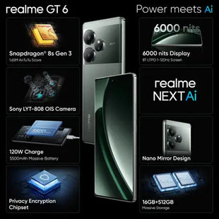 realme GT 6 (Razor Green, 256 GB)  (12 GB RAM)