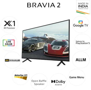 SONY Bravia 2 163.9 cm (65 inch) Ultra HD (4K) LED Smart Google TV with Feature for PlayStation 5  (K-65S25B)