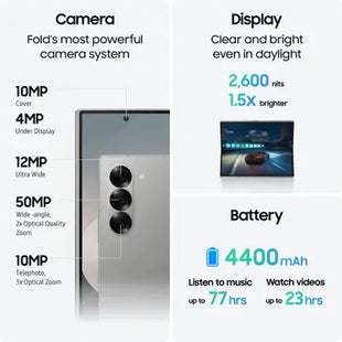 SAMSUNG Galaxy Z Fold6 5G (Silver Shadow, 256 GB)  (12 GB RAM)