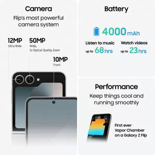 SAMSUNG Galaxy Z Flip6 5G (Blue, 256 GB)  (12 GB RAM)