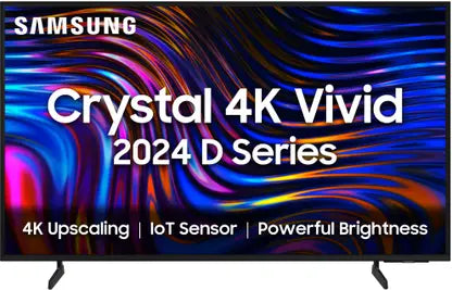 SAMSUNG New D Series Brighter Crystal 4K Vivid (2024 Edition) 138 cm (55 inch) Ultra HD (4K) LED Smart Tizen TV with 4K Upscaling