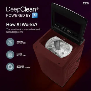 IFB 7 kg 5 Star with Deep Clean Technology, ActivMix, Powered by AI, with Aqua Energie, Soft Close Door, Fully Automatic Top Load Washing Machine Red  (TL701WR2)