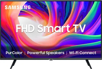 SAMSUNG 108 cm (43 inch) Full HD LED Smart Tizen TV with with HDR | PurColor | Dolby Digital Plus | Hyper Real Picture Engine | Triple Protection | SmartThings App Support