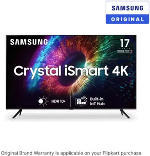SAMSUNG Crystal 4K iSmart Series 163 cm (65 inch) Ultra HD (4K) LED Smart Tizen TV with with Crystal Processor 4K | PurColor | One Billion Color | HDR 10+ Support