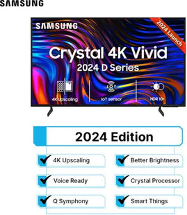 SAMSUNG New D Series Brighter Crystal 4K Vivid (2024 Edition) 138 cm (55 inch) Ultra HD (4K) LED Smart Tizen TV with 4K Upscaling
