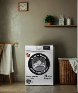TCL 8.5 kg Digital Inverter Motor 1400 RPM Fully Automatic Front Load Washing Machine with In-built Heater White  (TWF85-P6S)