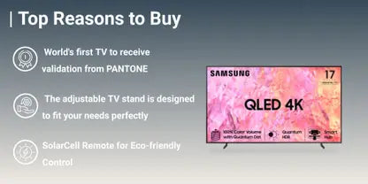 SAMSUNG 138 cm (55 inch) QLED Ultra HD (4K) Smart Tizen TV with Quantum Processor Lite 4K | 100% Color Volume with Quantum Dot | Quantum HDR