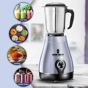 Growsmart With Copper Powertron Motor Vent-x Technology 750 W Juicer Mixer Grinder  (Vital Nutri Blend | 4 Jars | Grey Black)