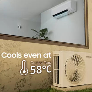 SAMSUNG 2025 Model 5 Step Convertible 1 Ton 3 Star Split Inverter with Powerful cooling & Energy saving, 120% expandable AC - White  (AR50F12D0LHNNA// AR50F12D0LHXNA, Copper Condenser)