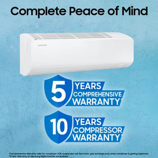 SAMSUNG 2025 Model 5 Step Convertible 1 Ton 3 Star Split Inverter with Powerful cooling & Energy saving, 120% expandable AC - White  (AR50F12D0LHNNA// AR50F12D0LHXNA, Copper Condenser)