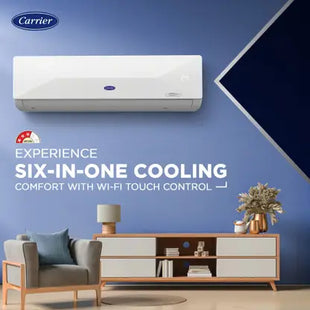 CARRIER 2025 Model 6 in 1 Convertible 1.5 Ton 3 Star Split Inverter AC with Wi-fi Connect - White  (CAI18EE3R35W0, Copper Condenser)