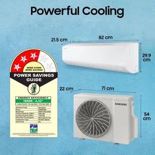 SAMSUNG 2025 Model 5 Step Convertible 1 Ton 3 Star Split Inverter with Powerful cooling & Energy saving, 120% expandable AC - White  (AR50F12D0LHNNA// AR50F12D0LHXNA, Copper Condenser)