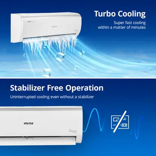 Voltas 2024 Model 1 Ton 3 Star Split Inverter AC - White (123V Vectra Elite-1(4503714)