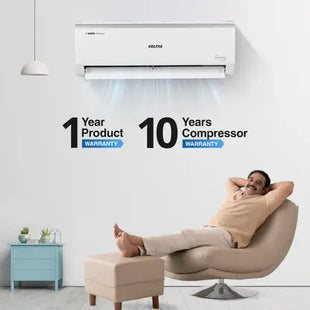 Voltas 2024 Model 1 Ton 3 Star Split Inverter AC - White (123V Vectra Elite-1(4503714)