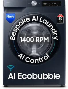 SAMSUNG 9 kg 5 Star, AI Control, AI Ecobubble, Super Speed, Wi-Fi, Hygiene Steam, Digital Inverter Motor Fully Automatic Front Load Washing Machine with In-built Heater
