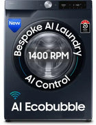 SAMSUNG 9 kg 5 Star, AI Control, AI Ecobubble, Super Speed, Wi-Fi, Hygiene Steam, Digital Inverter Motor Fully Automatic Front Load Washing Machine with In-built Heater