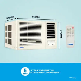 Blue Star 0.8 Ton 3 Star Window Inverter AC - White  (WFE309L, Copper Condenser)