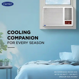 CARRIER 2025 Model 1.5 Ton 5 Star Window Inverter AC - White  (CIW19SC5R35F0, Copper Condenser)