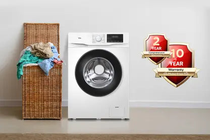 TCL 8.5 kg Digital Inverter Motor 1400 RPM Fully Automatic Front Load Washing Machine with In-built Heater White  (TWF85-P6S)